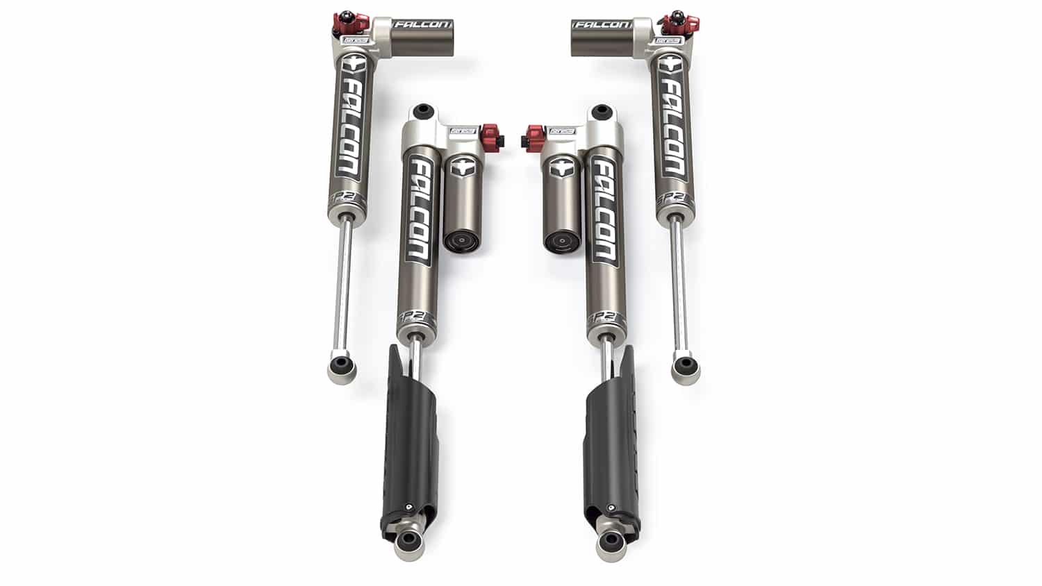 Teraflex: Gladiator JT: комплект амортизаторів Falcon SP2 3.3 Fast Adjust Piggyback 3.5–4.5 ліфт LT (3.0L EcoDiesel)