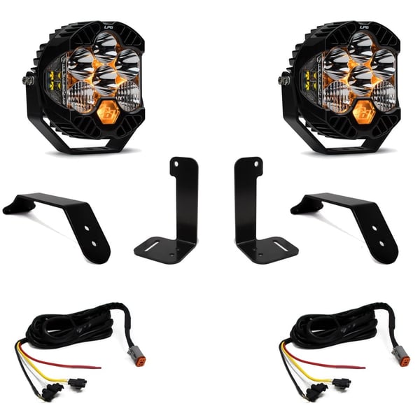 Baja Designs: Wrangler JL / Gladiator JT: к-кт ліхтарів LP6 Pro Driving Combo AUX (пластик. бампер)