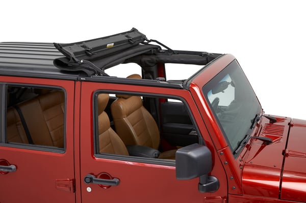 Bestop: Wrangler JK 2/4D: складний дах Sunrider Premium (Black Twill)